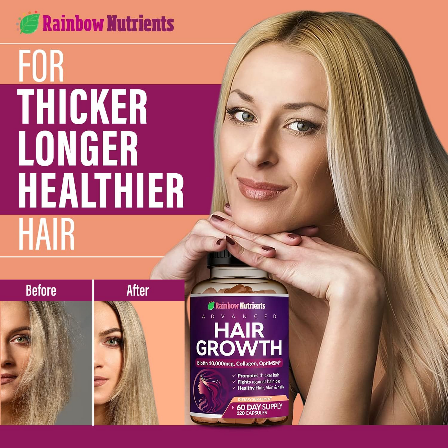 Hair Growth Vitamins for Women-120 Count