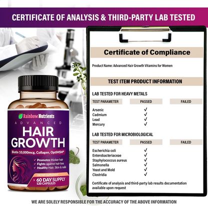 Hair Growth Vitamins for Women-120 Count